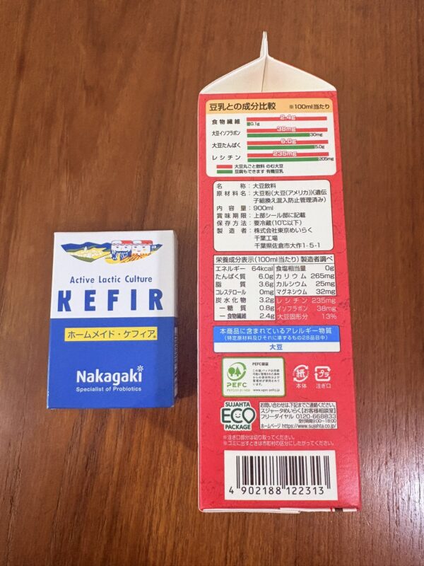 無調整豆乳とケフィアの種菌